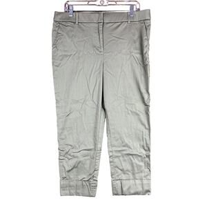 Chicos Womens Pants Green Cuffed Capris Workwear Business Career Stretch 2 (12)